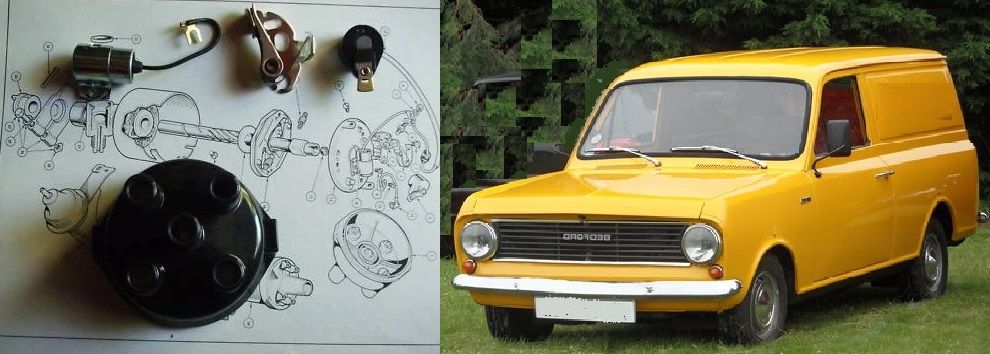 DISTRIBUTOR CAP POINTS ROTOR ARM CONDENSER (Bedford HA Van) (1963- 84) 